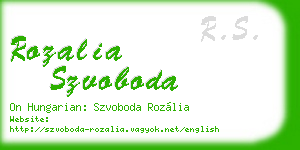 rozalia szvoboda business card