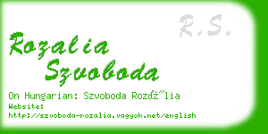 rozalia szvoboda business card